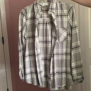 Gray Flannel Button Up